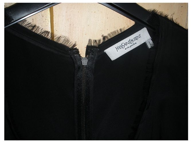 Saint Laurent Seidenbluse Schwarz - Ansicht 2
