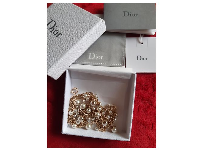 Bracciale Dior in perle con finiture dorate Gold hardware - vista 3