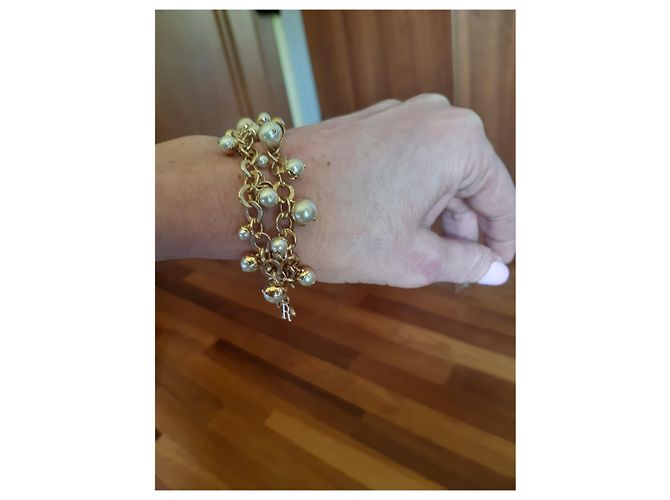 Bracciale Dior in perle con finiture dorate Gold hardware - vista 5