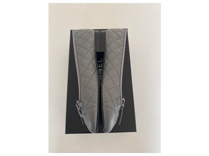 Bailarinas Chanel en piel gris , taille 38 - vista 7