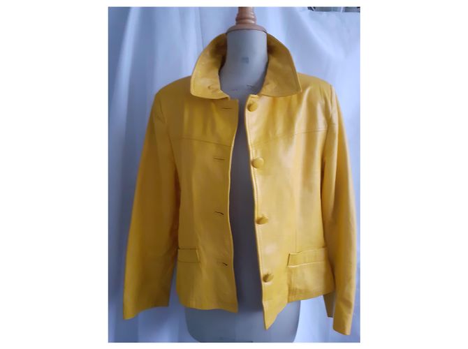 Autre Marque Lammfelljacke Gelb - Ansicht 2