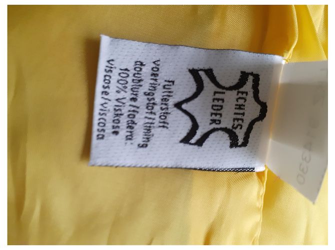 Autre Marque Lammfelljacke Gelb - Ansicht 3
