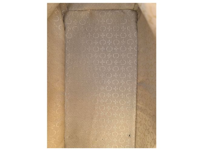 Borsa bowling Céline logo beige in scamosciato e pelle - vista 7
