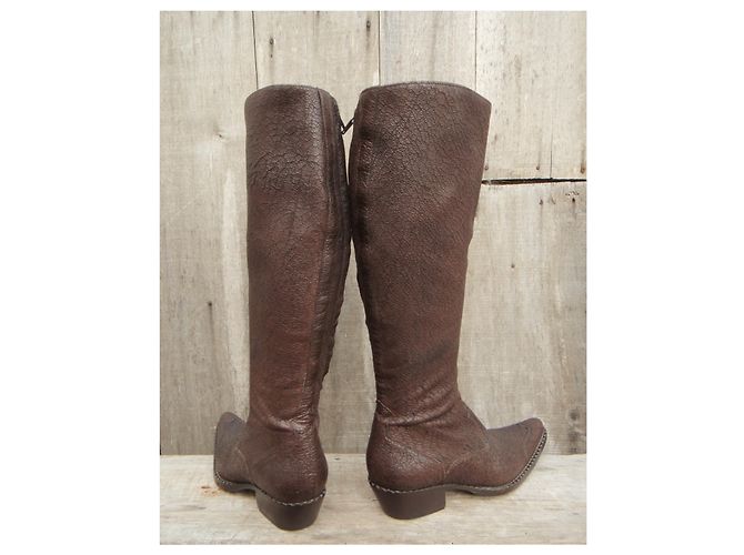 Botas estilo cowboy Free Lance de piel marrón oscuro - vista 5