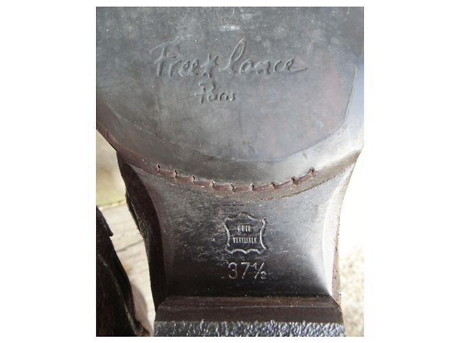 Botas estilo cowboy Free Lance de piel marrón oscuro - vista 7