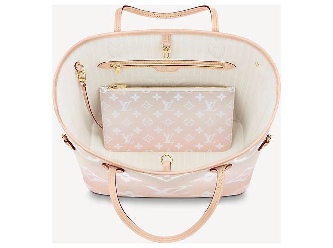 Louis Vuitton LV Neverfull in piscina Grigio - vista 2