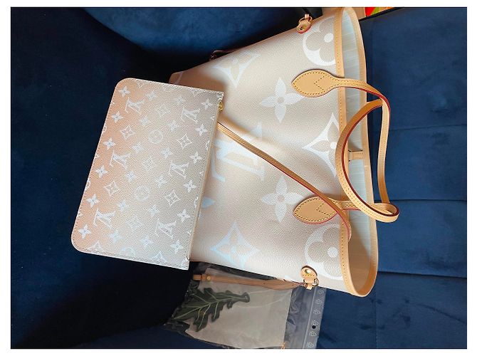 Louis Vuitton LV Neverfull in piscina Grigio - vista 5