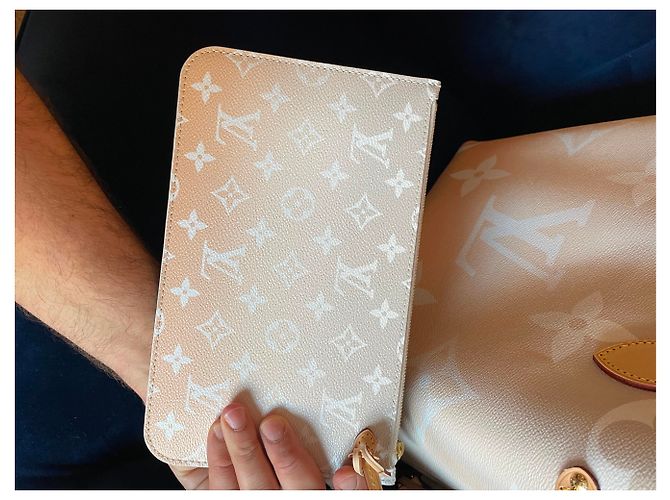 Louis Vuitton LV Neverfull in piscina Grigio - vista 6