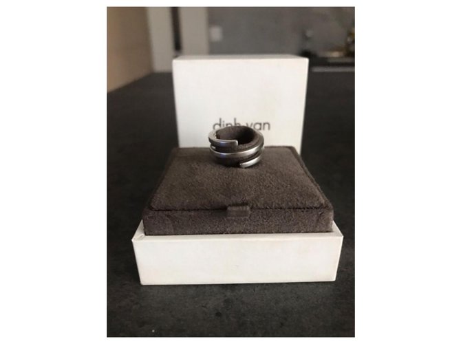 Anello a spirale Dinh Van argento - vista 3