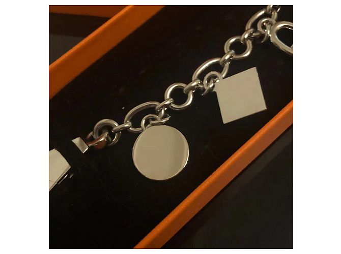 Ciondolo da borsa Hermès Olga Silver hardware - vista 3