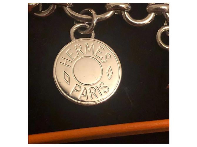 Ciondolo da borsa Hermès Olga Silver hardware - vista 4