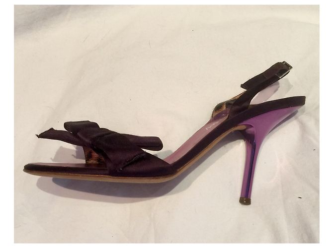 Russell & Bromley Sandali da sera in raso Porpora - vista 2
