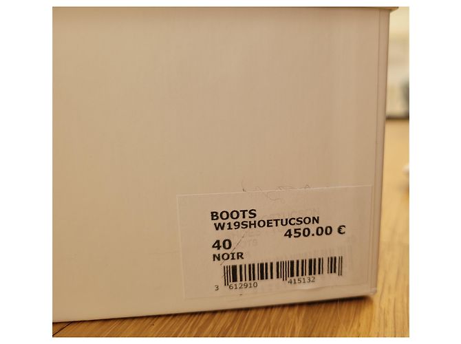 Botas vaqueras Roseanna Tucson en piel de ciervo negra Negro - vista 3