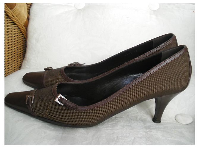 Prada Pumps Braun Stoff Absatz 40 - Ansicht 3