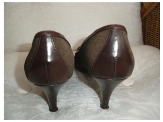 Prada Pumps Braun Stoff Absatz 40 - Ansicht 5