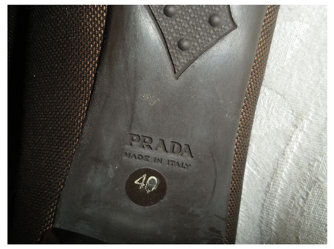 Prada Pumps Braun Stoff Absatz 40 - Ansicht 8