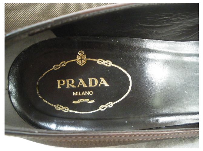 Prada Pumps Braun Stoff Absatz 40 - Ansicht 9