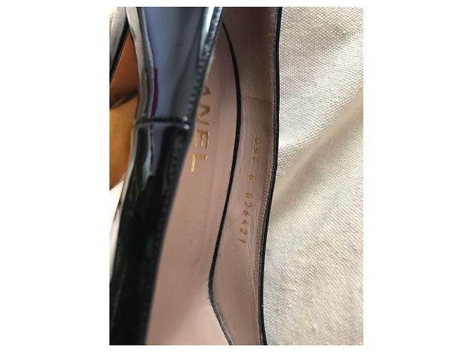 Décolleté Chanel in vernice nera 39 Nero - vista 6