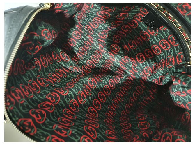 Borsa Gucci Britt Boston in pelle nera Nero - vista 2