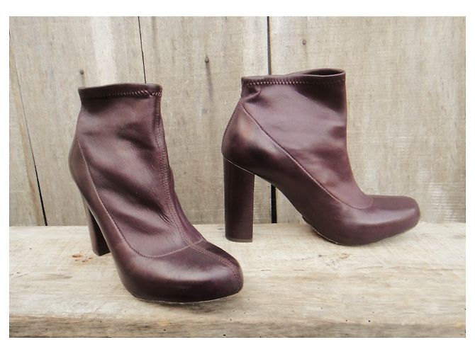 Botines Chloé de piel de cordero marrón oscuro 37,5 - vista 2