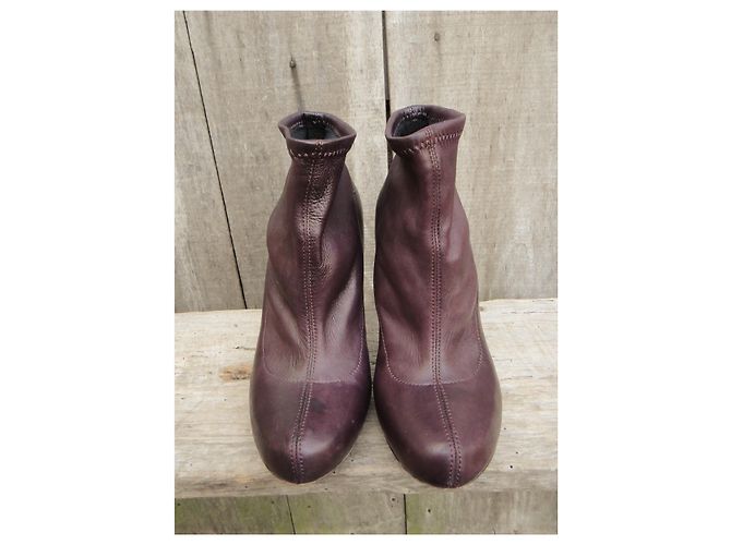 Botines Chloé de piel de cordero marrón oscuro 37,5 - vista 3
