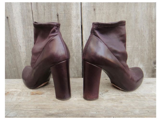 Botines Chloé de piel de cordero marrón oscuro 37,5 - vista 4