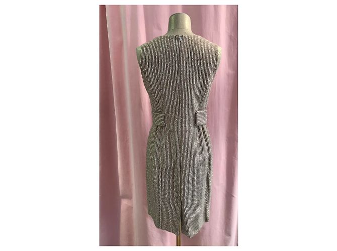 Conjunto de Abrigo y Vestido Sin Mangas Paule Ka de Tweed de Algodón - vista 2