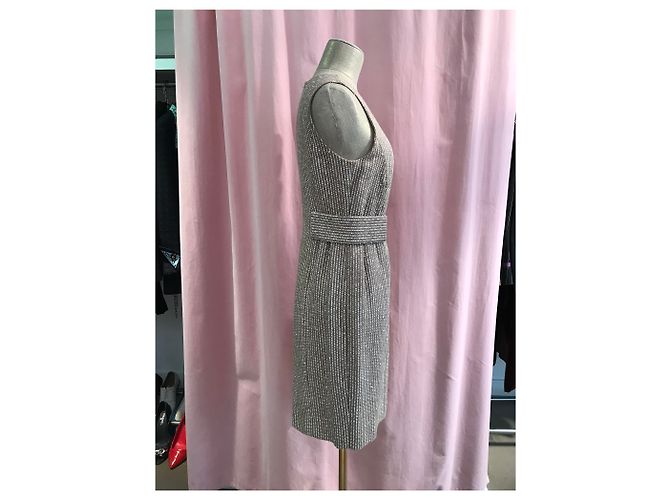 Conjunto de Abrigo y Vestido Sin Mangas Paule Ka de Tweed de Algodón - vista 3
