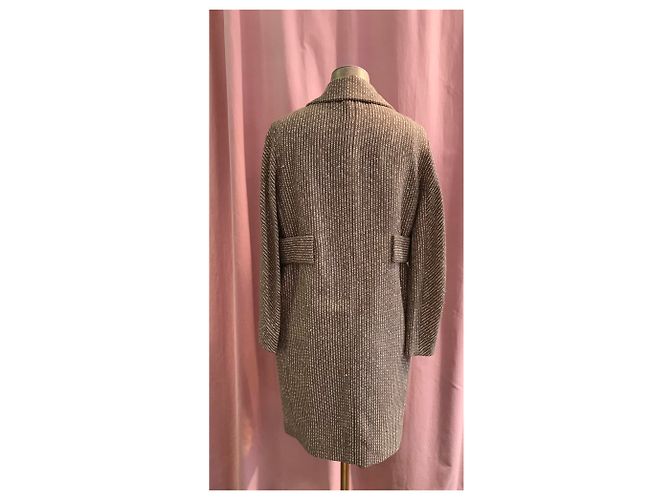 Conjunto de Abrigo y Vestido Sin Mangas Paule Ka de Tweed de Algodón - vista 5