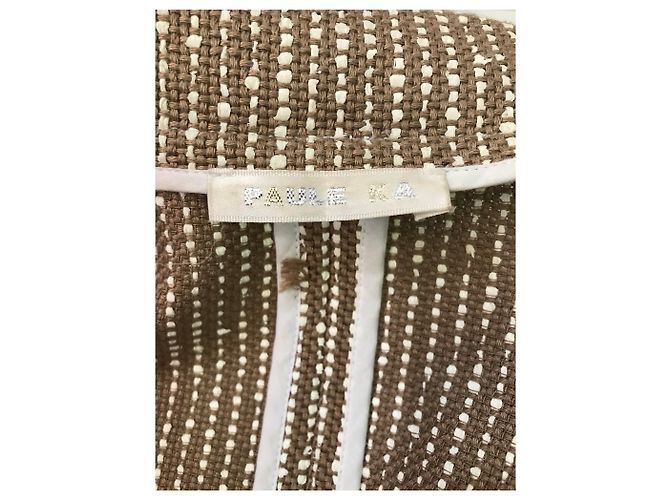 Conjunto de Abrigo y Vestido Sin Mangas Paule Ka de Tweed de Algodón - vista 6