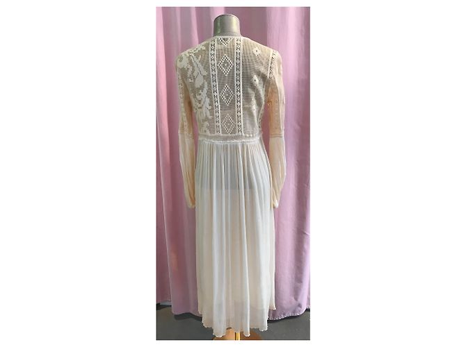 Vestido Forte Forte de algodão e renda off white Fora de branco - vista 2