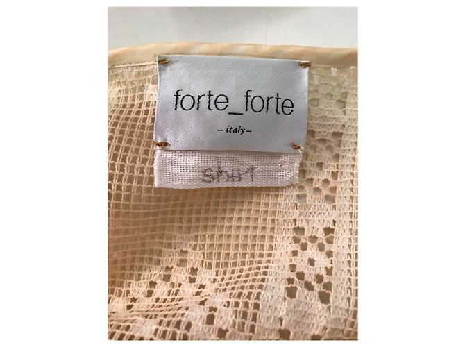 Vestido Forte Forte de algodão e renda off white Fora de branco - vista 6