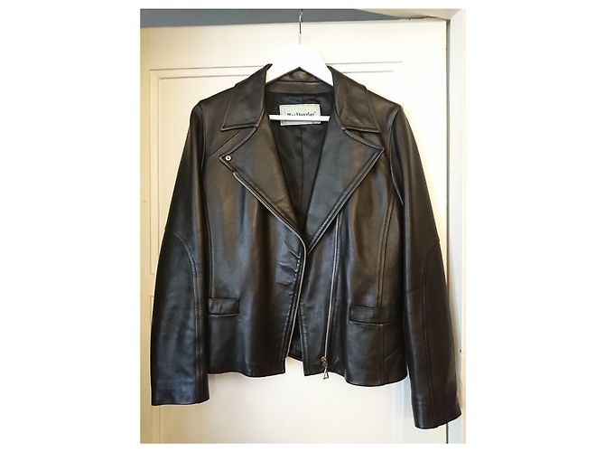 Mac Douglas Bikerjacke aus schwarzem Lammleder - Ansicht 10