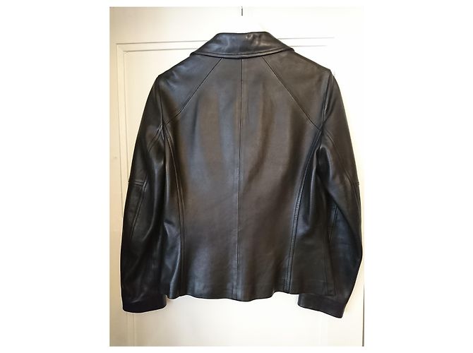 Mac Douglas Bikerjacke aus schwarzem Lammleder - Ansicht 5