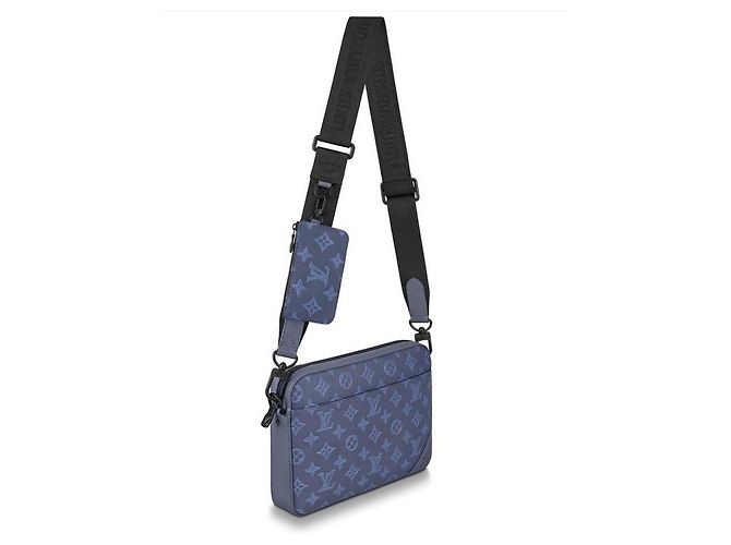 Louis Vuitton Borsa messenger LV Duo blu ombra - vista 2