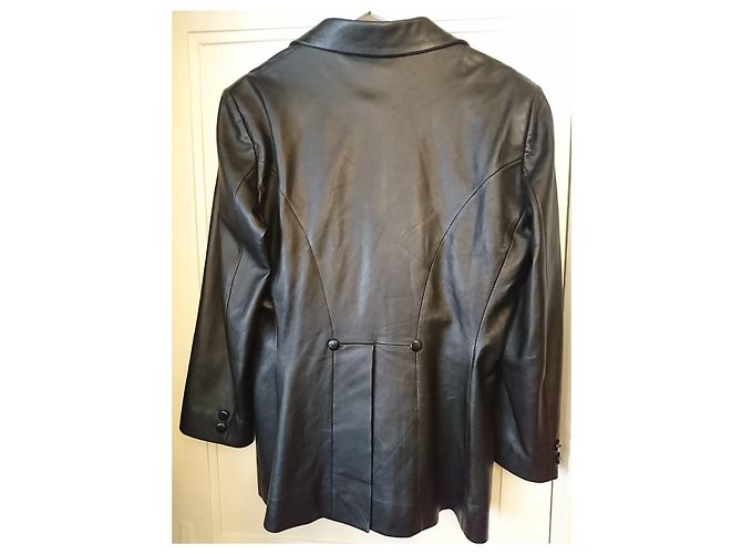 Autre Marque Ahram Jacke aus schwarzem Lammleder - Ansicht 2