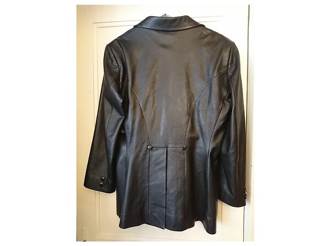 Autre Marque Ahram Jacke aus schwarzem Lammleder - Ansicht 4