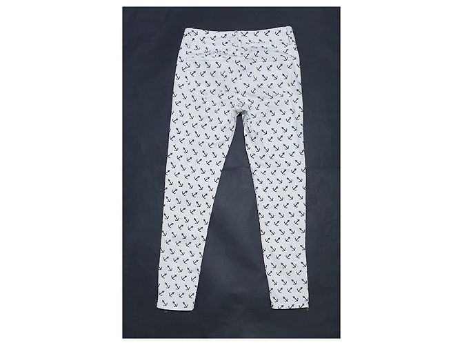 Vaqueros By Malene Birger Zanobi Estampado Anclas Azul Blanco - vista 2
