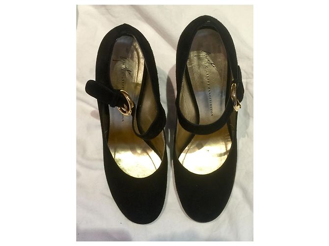 Giuseppe Zanotti Zanotti Zeppa Mary Janes Nero Stampa leopardo - view 2