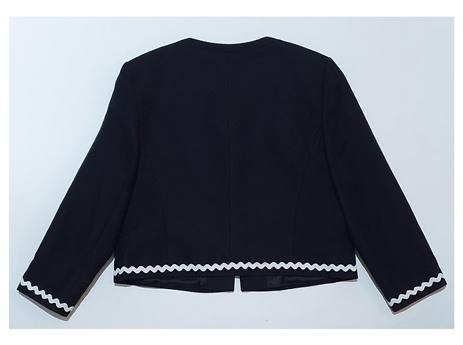 Blazer Hobbs London Melonie Blu Navy in Cotone - vista 2
