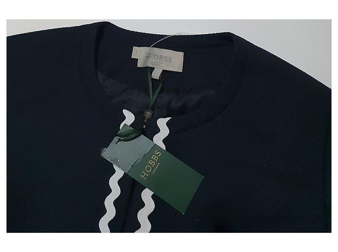 Blazer Hobbs London Melonie Blu Navy in Cotone - vista 3