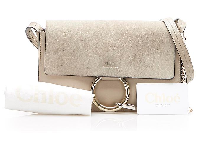 Chloé Borsa a tracolla in pelle Faye grigia di Chloe - vista 10