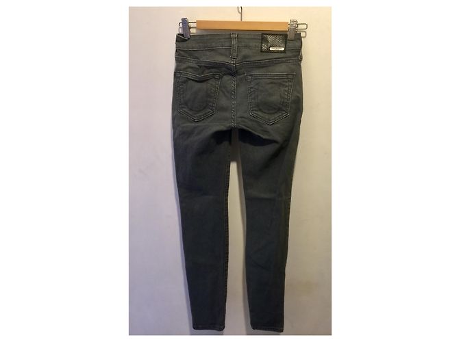 Vaqueros ajustados elásticos de True Religion Gris antracita - vista 2