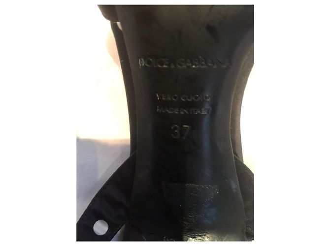 Dolce & Gabbana Hochhackige Sandalen mit Tupfenmuster Schwarz Weiß - Ansicht 3
