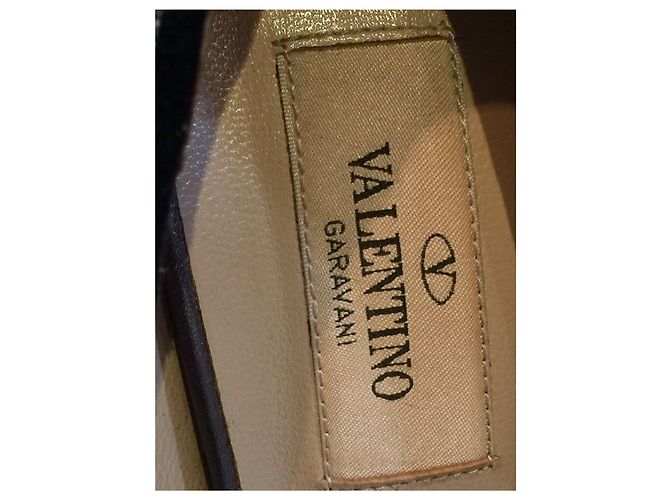 Valentino Garavani Valentino Sparkle Peeptoes Nero Argento - vista 6