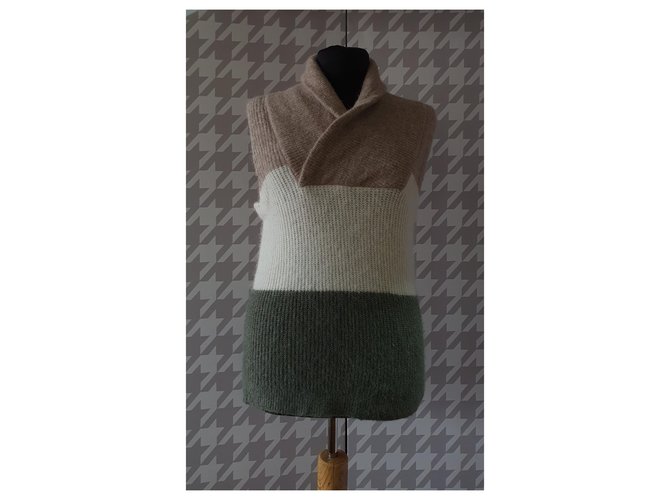 Ganni Gestreifter Tankpullover Wolle Mehrfarben - Ansicht 2
