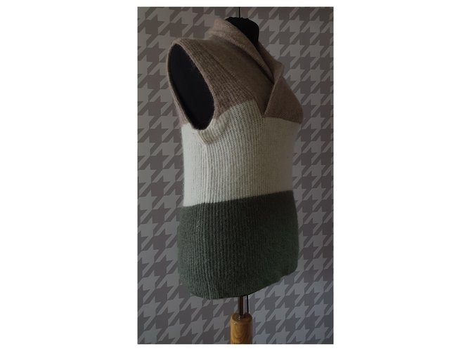 Ganni Gestreifter Tankpullover Wolle Mehrfarben - Ansicht 3