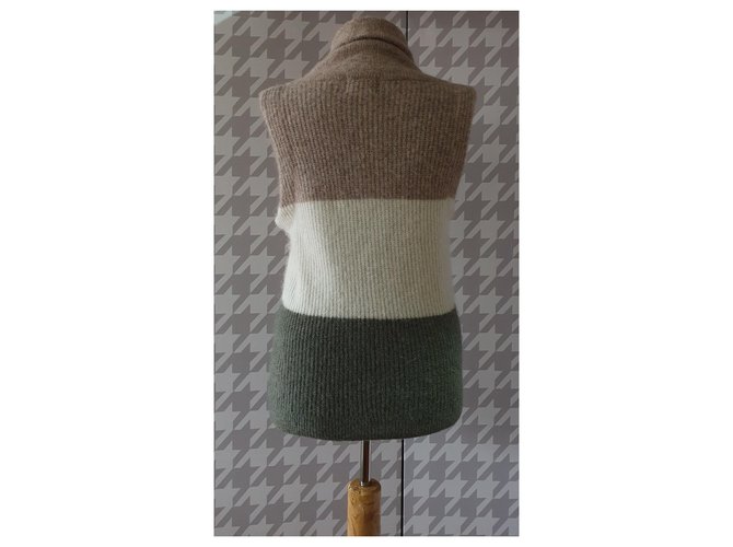 Ganni Gestreifter Tankpullover Wolle Mehrfarben - Ansicht 4