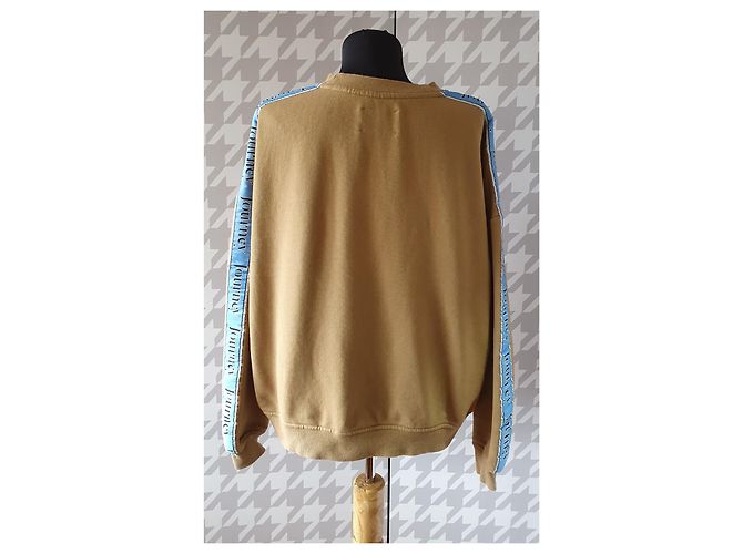 Sweatshirt oversize Samsoe & Samsoe Journey Sleeve Marron Bleu - vue 3