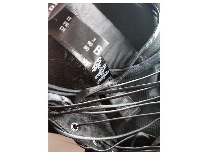 La Perla Corset Bustier Preto em Renda e Cetim - vista 2